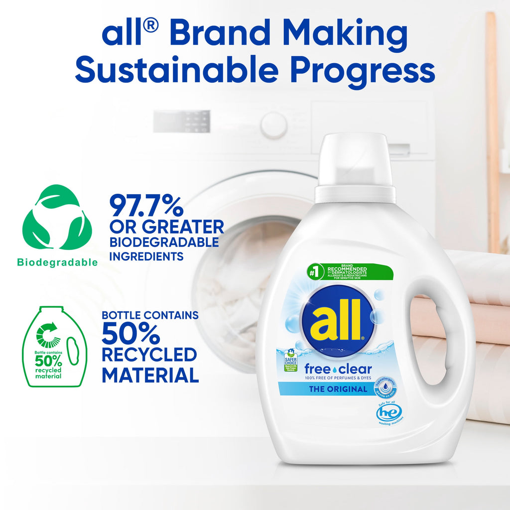 all Free Clear Liquid Laundry Detergent 73 oz 58 Loads