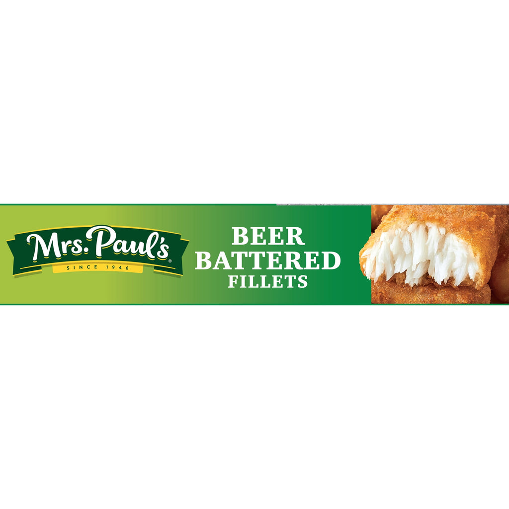 Mrs. Paul's Crispy Beer Battered Wild-Caught Fish Fillets Frozen 10 Count 19.45 Oz