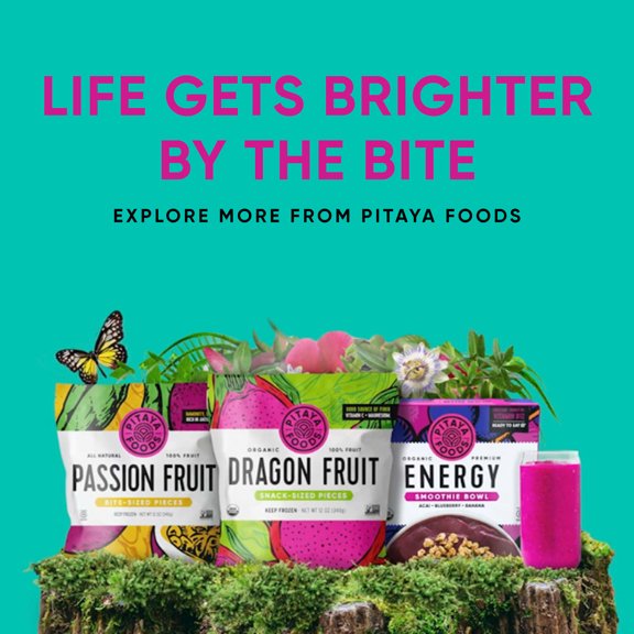 Pitaya Foods Non-Gmo Frozen Passion Fruit Pieces Vegan Gluten Free 12 Oz