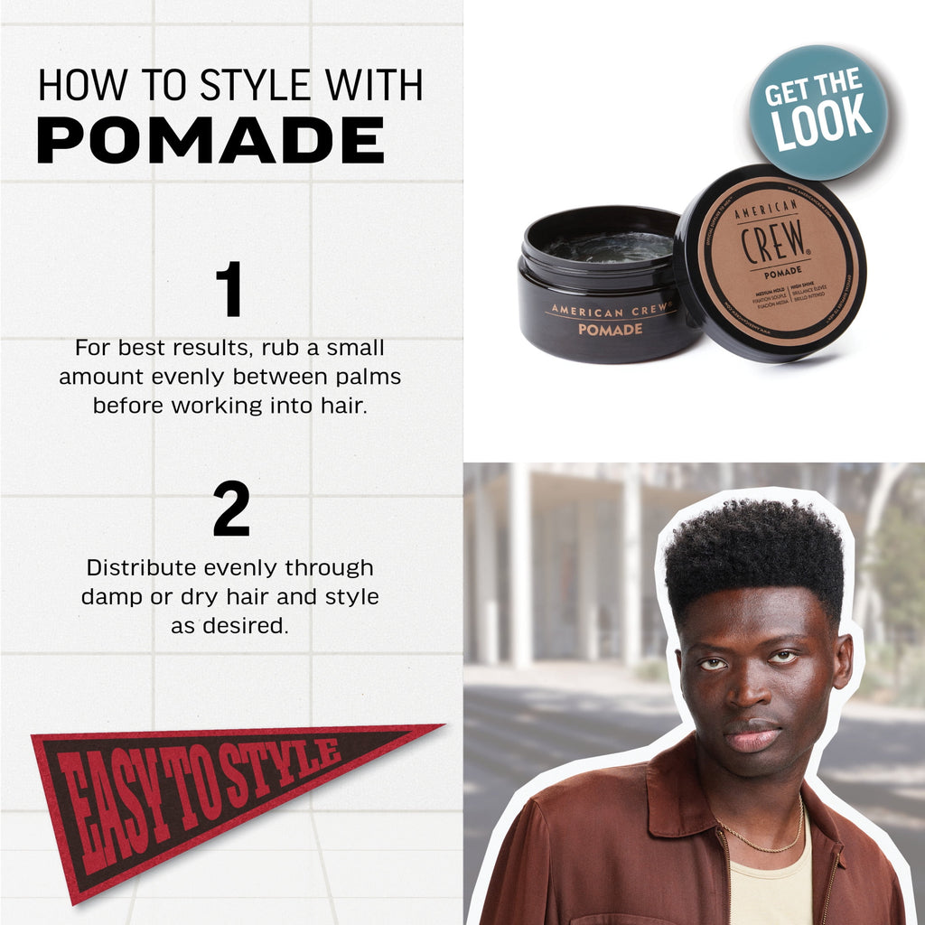 American Crew Men's Hair Pomade Medium Hold High Shine 3 oz