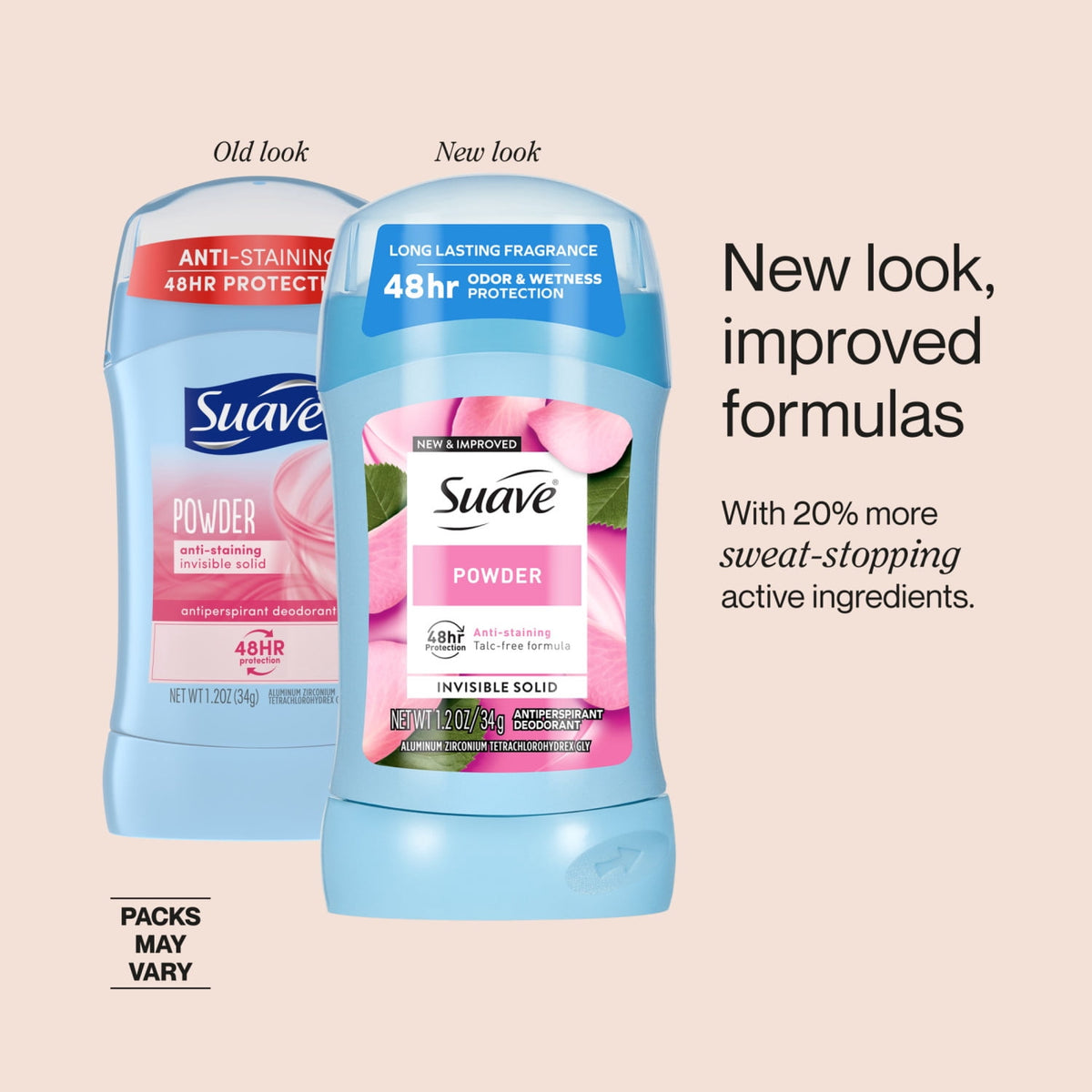 Suave Women Antiperspirant Deodorant Powder 48-Hour Protection 1.2 oz