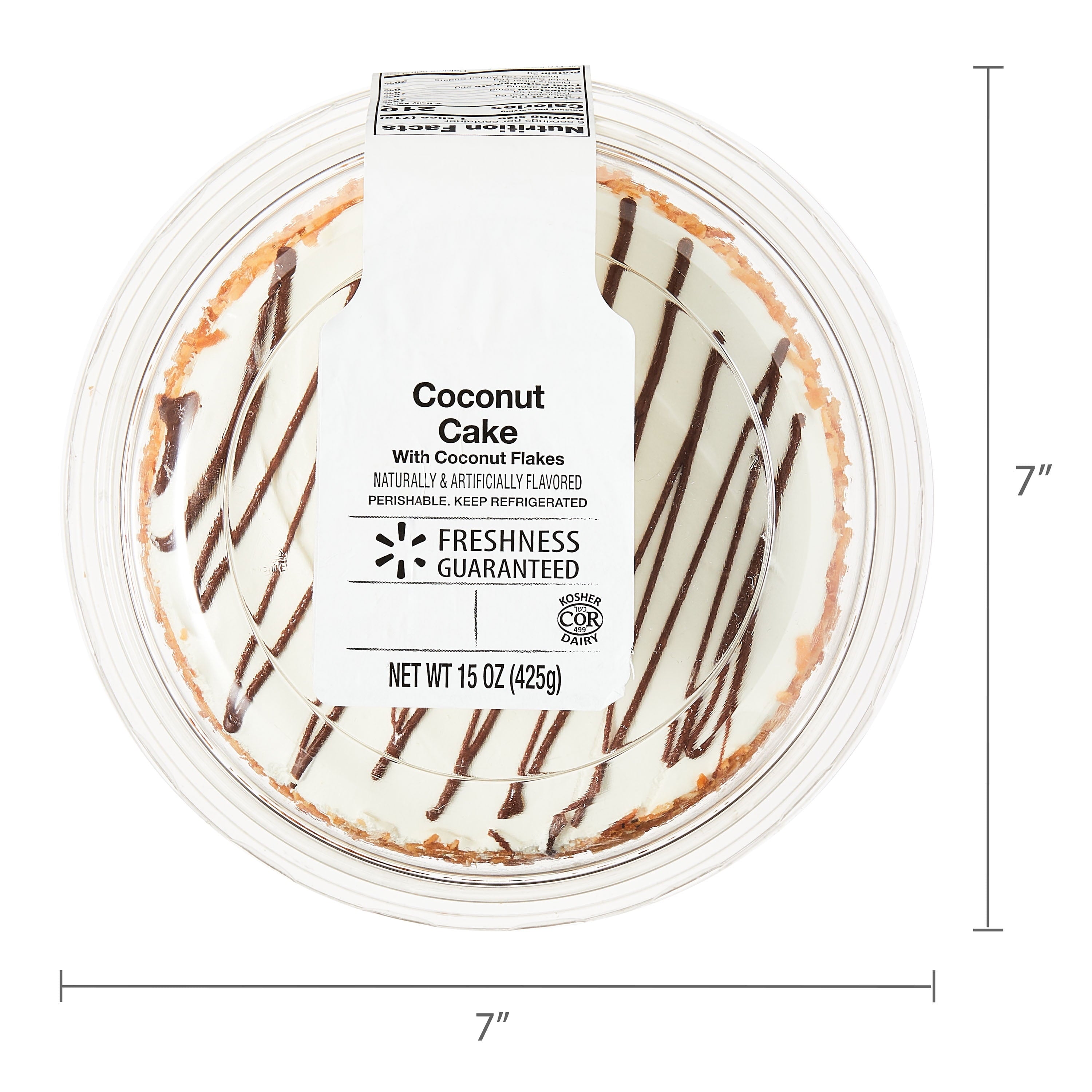 Coconut Cake 15 Oz 6 Servings Freshness Guaranteed