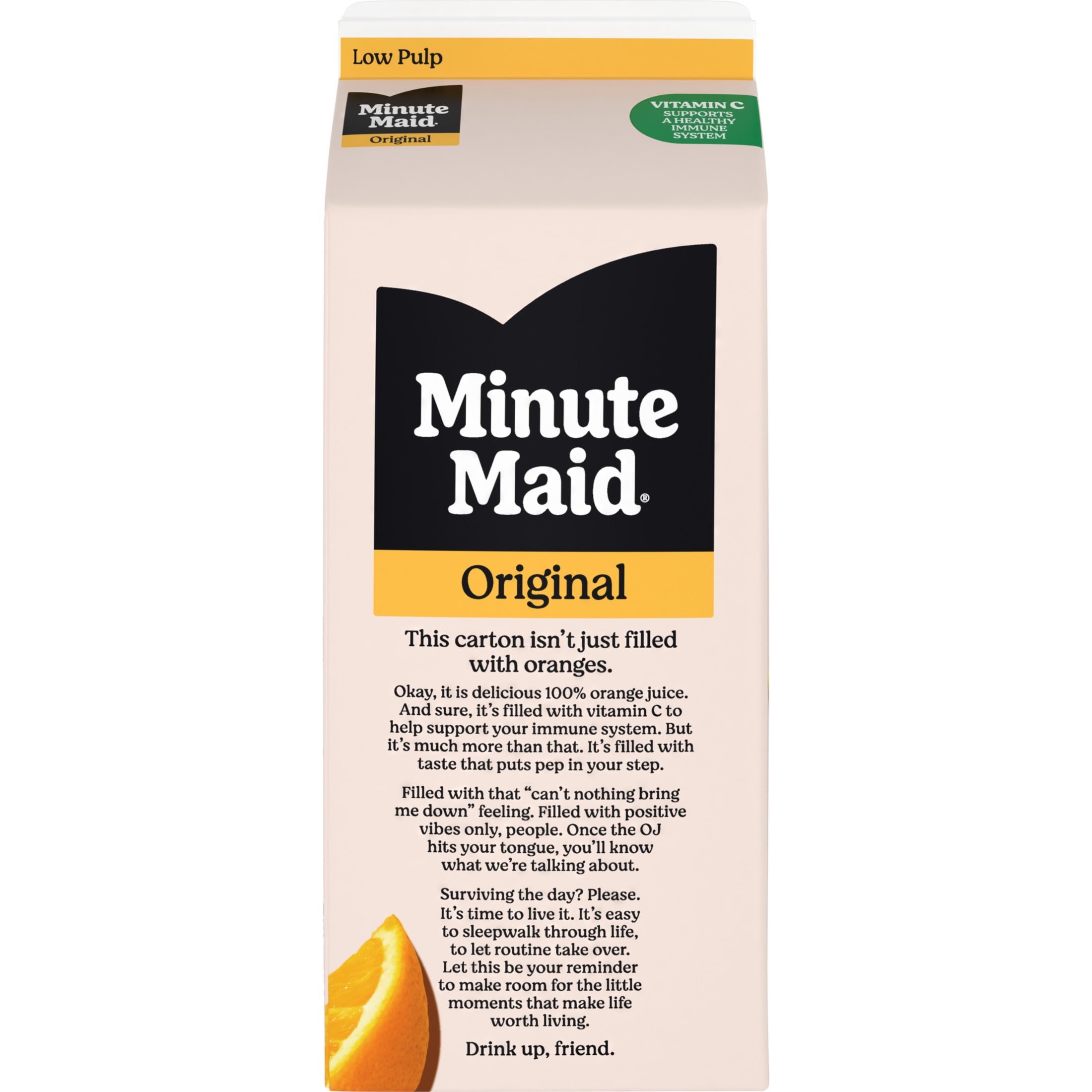 Minute Maid 100% Orange Juice Low Pulp Refrigerated 59 fl oz