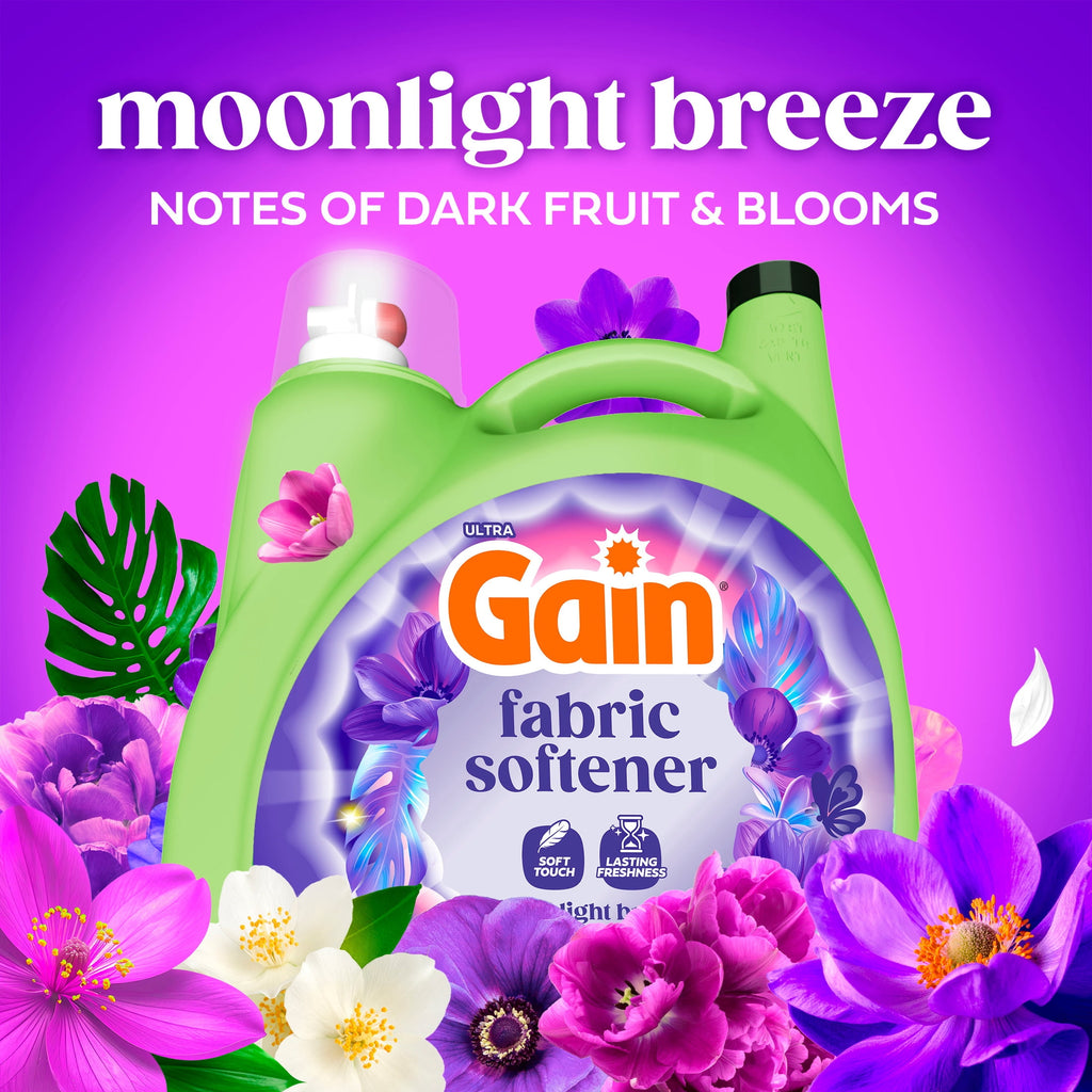 Gain Liquid Fabric Softener Moonlight Breeze Scent 140 fl oz 190 Loads