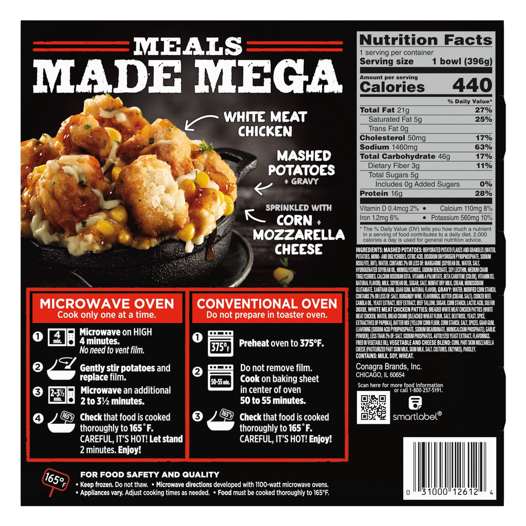 Banquet Mega Bowls Country Fried Chicken Frozen Meal 14 Oz