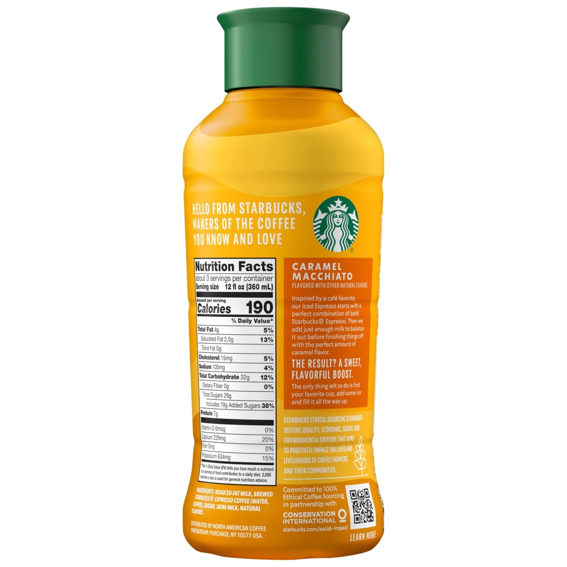 Starbucks Caramel Macchiato Iced Espresso Coffee Drink 40 fl oz Bottle