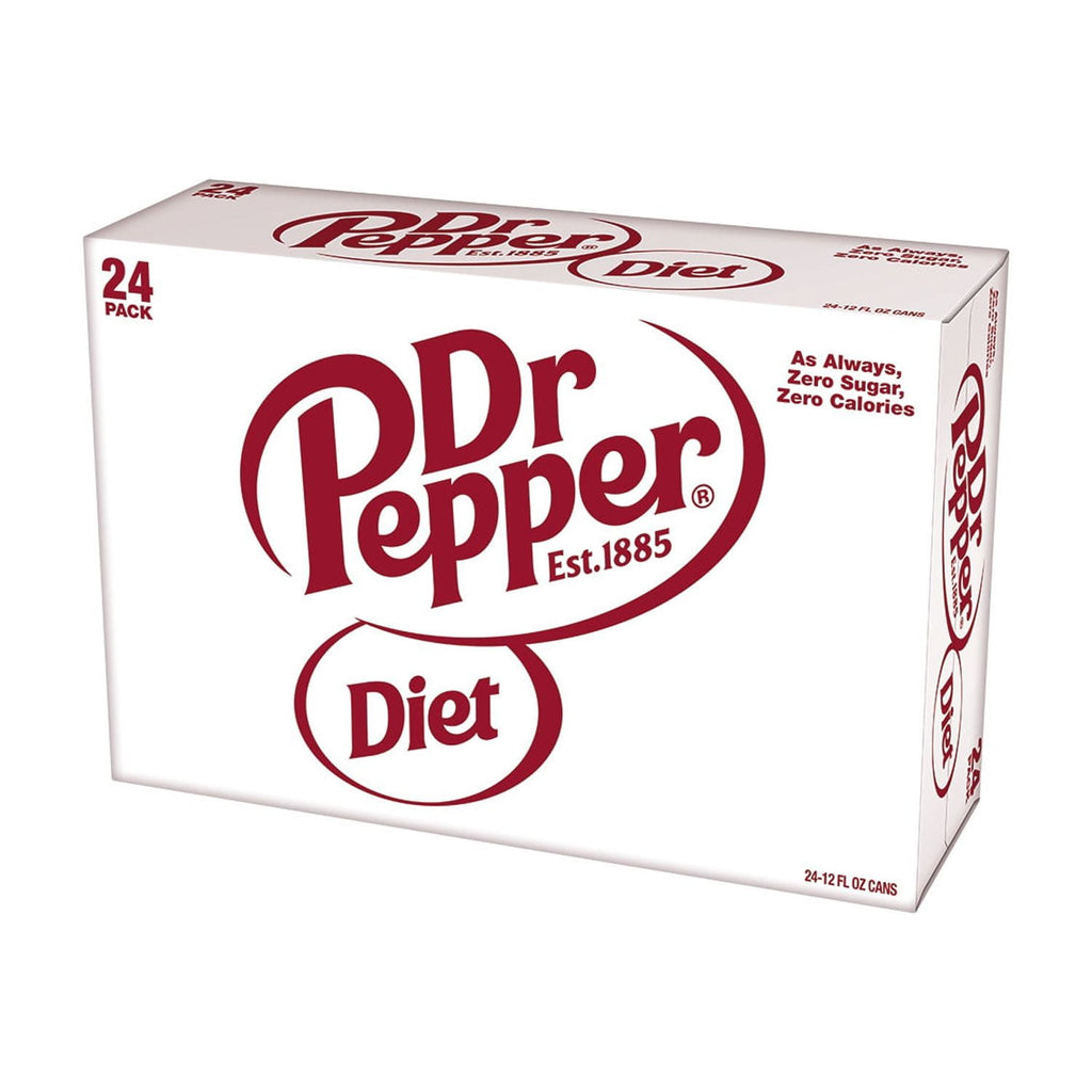 Diet Dr Pepper Soda Pop Cans 12 Fl Oz 24 Pack