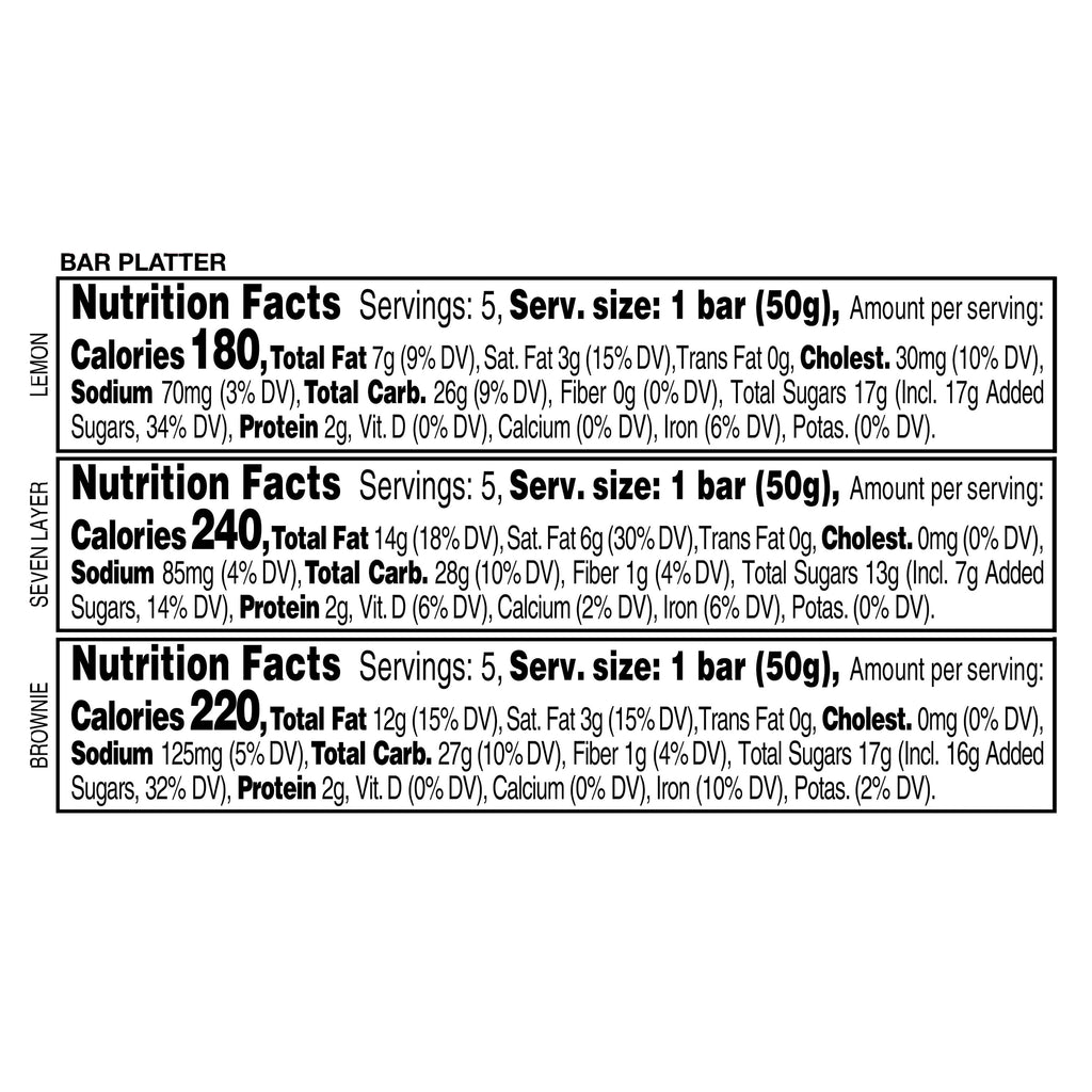 Brownie Lemon Seven Layer Bar Platter 26 Oz 15 Count Marketside