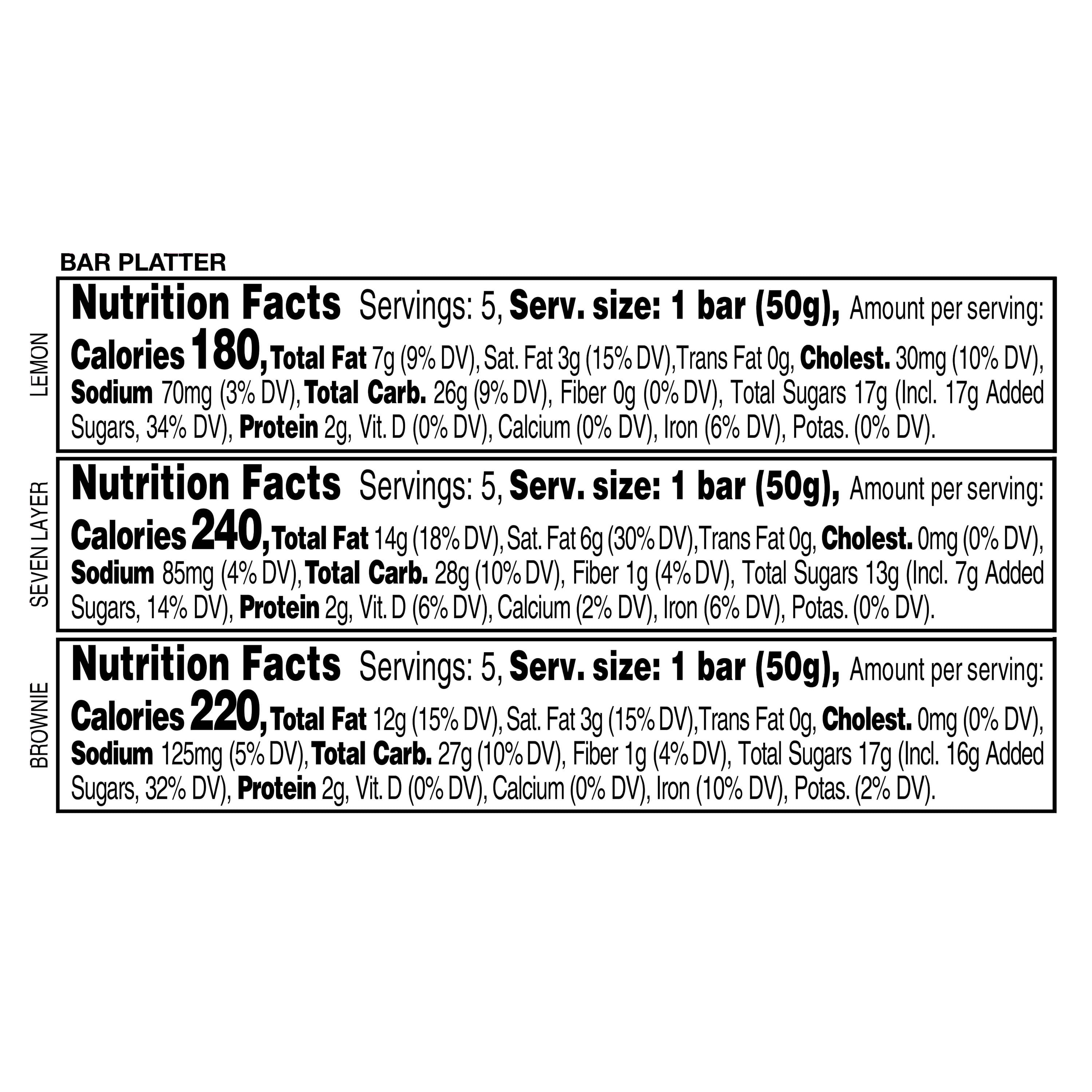 Brownie Lemon Seven Layer Bar Platter 26 Oz 15 Count Marketside