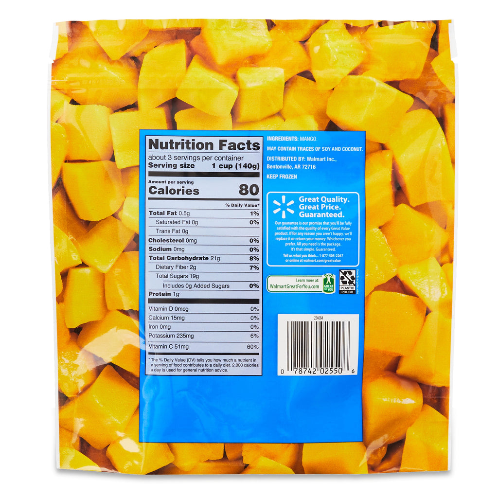 Great Value Mango Chunks Frozen 16 Oz