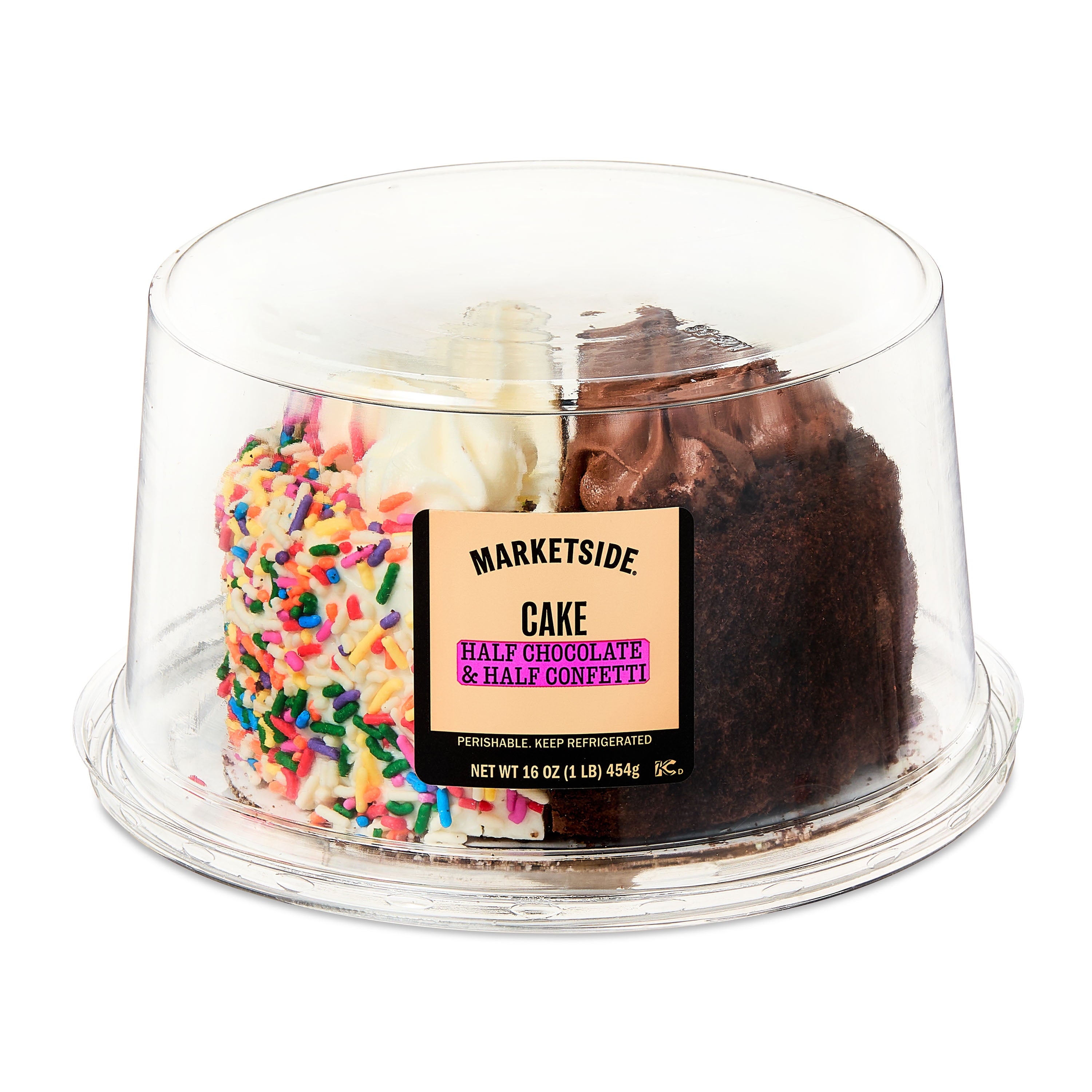 Half Chocolate Half Confetti Cake 16 Oz Marketside