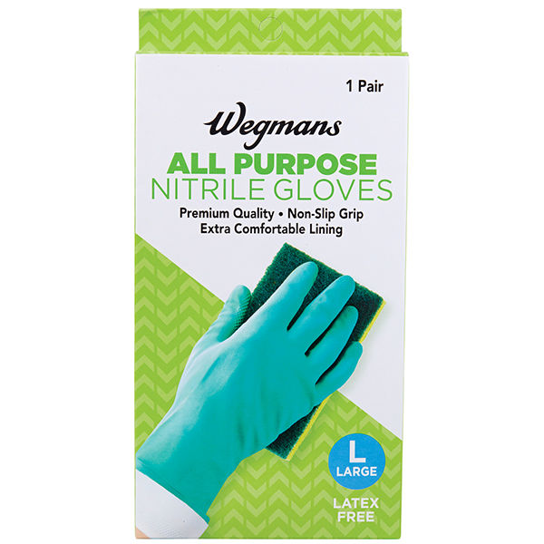 Wegmans All Purpose Gloves Size Large Nitrile 1 Ct