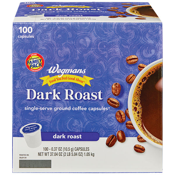 Wegmans Dark Roast Coffee Capsules Family Pack 100 Count