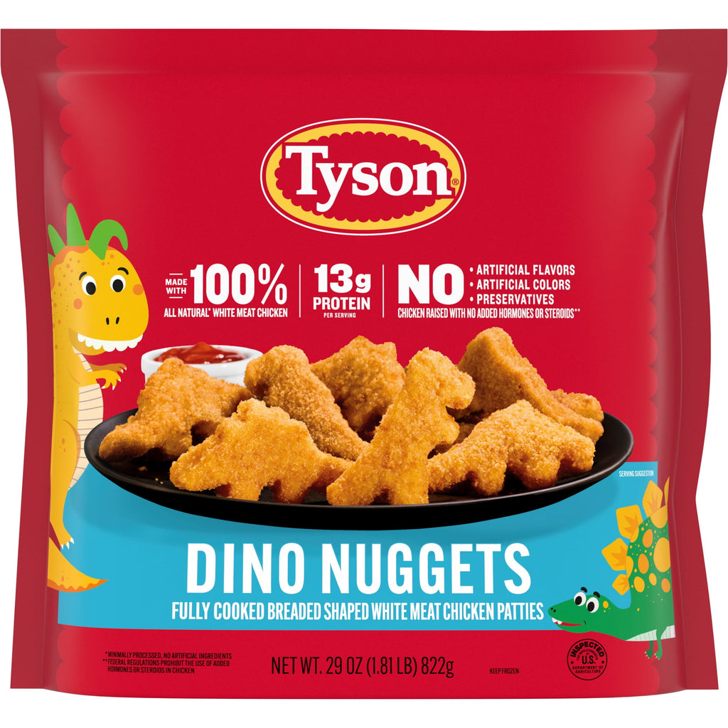 Tyson Dino Chicken Nuggets 29 Oz Frozen 13g Protein