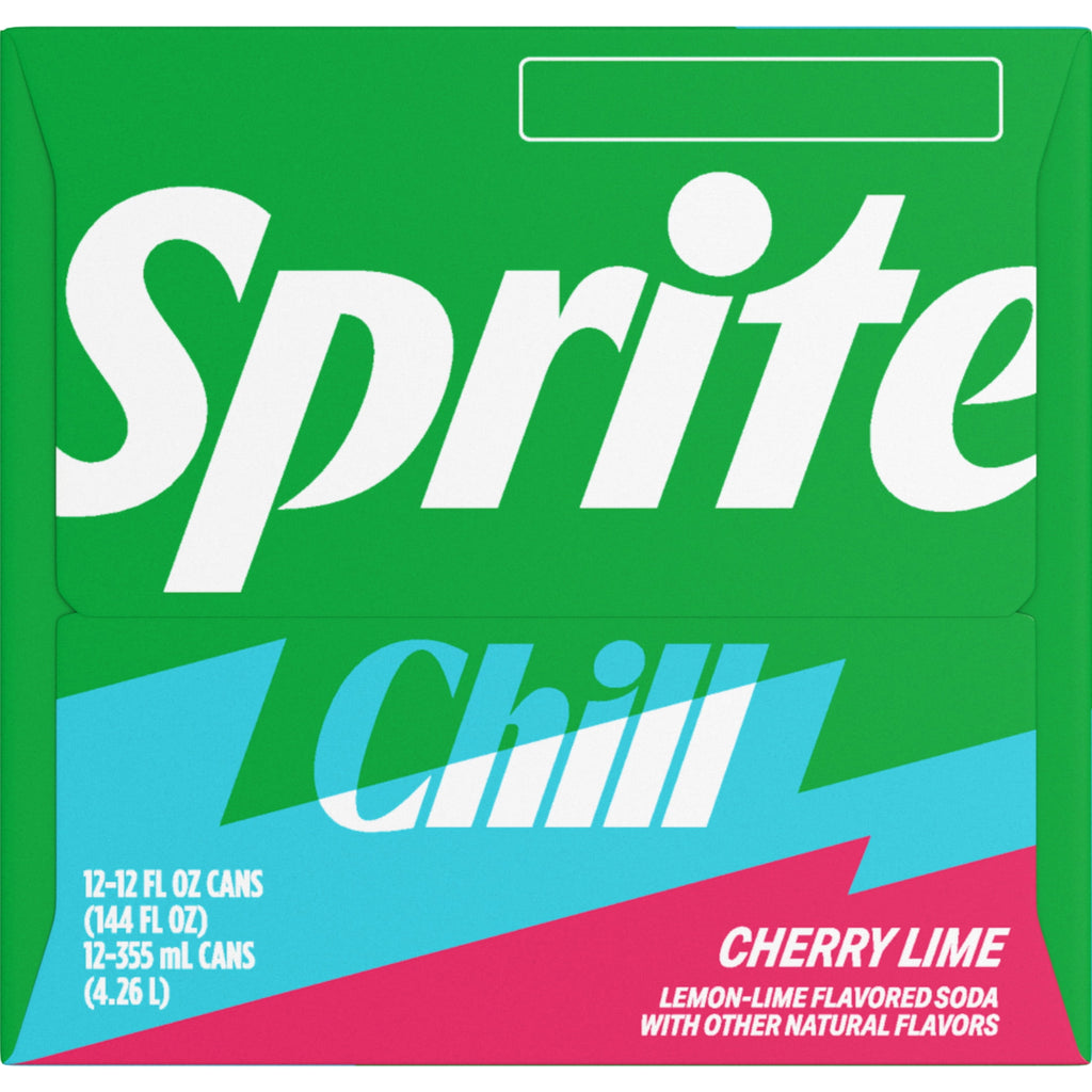 Sprite Chill Cherry-Lime Caffeine Free Soda Pop Fridge Pack Cans 12 Fl Oz 12 Pack