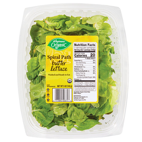 Wegmans Organic Spiral Path Butter Lettuce 5 Oz