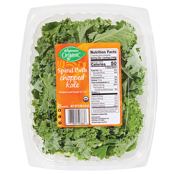 Wegmans Organic Spiral Path Chopped Kale 5 Oz
