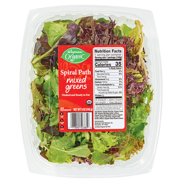 Wegmans Organic Spiral Path Mixed Greens 5 Oz