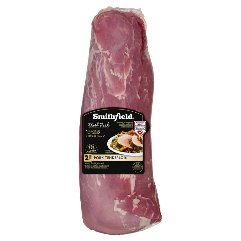 Smithfield Fresh Pork Tenderloin 2 Count, 1.4 - 3.4 lb, 23 g of protein per 4 oz serving