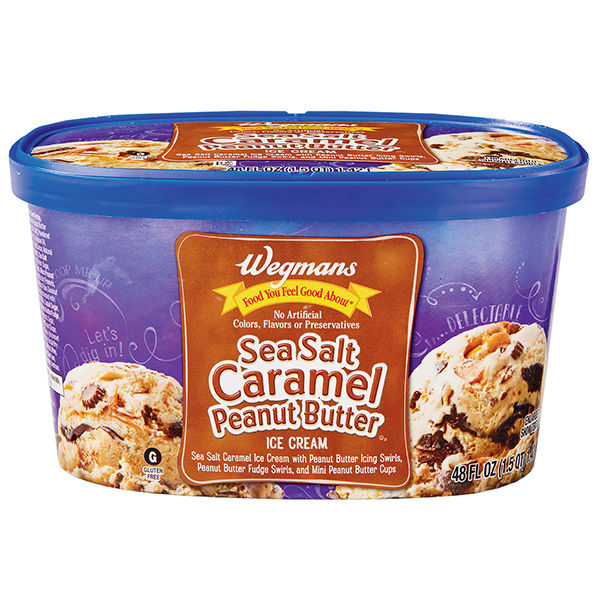 Wegmans Sea Salt Caramel Peanut Butter Ice Cream 48 Oz