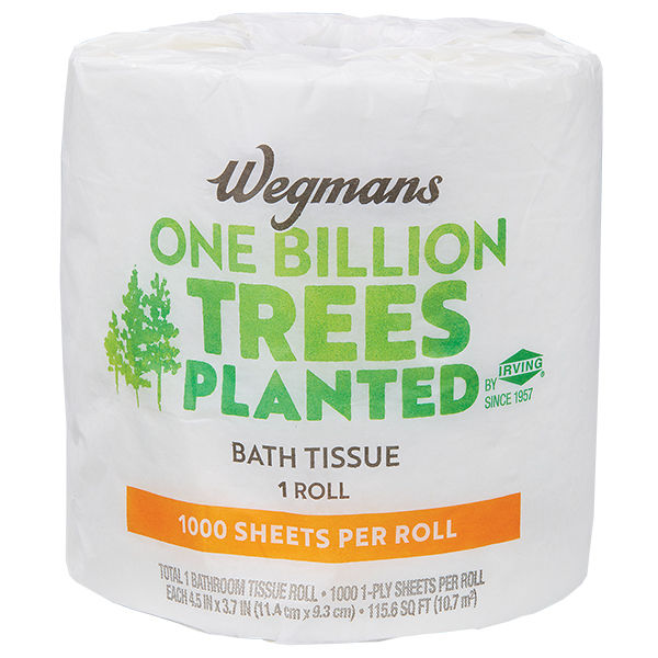 Wegmans Bath Tissue 1 Ply 1000 Sheets Single Roll