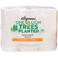 Wegmans Bath Tissue 12 Rolls 1 Ply 1000 Sheets Per Roll