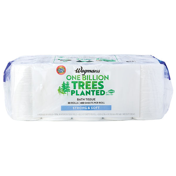 Wegmans Bath Tissue Strong & Soft 2-Ply 30 Rolls Family Pack