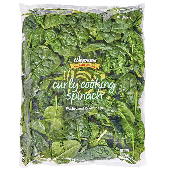 Wegmans Curly Cooking Spinach 10 Oz