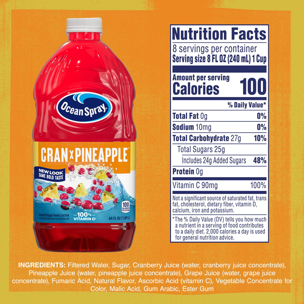 Ocean Spray Cran-Pineapple Cranberry Pineapple Juice Drink 64 fl oz Bottle