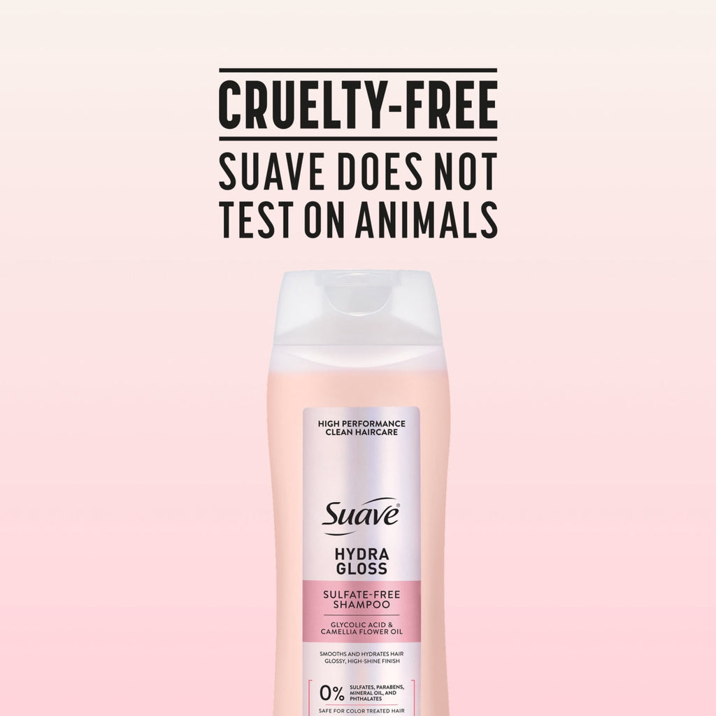 Suave Hydra Gloss Sulfate Free Shampoo with Glycolic Acid & Camellia Flower Oil 18 fl oz