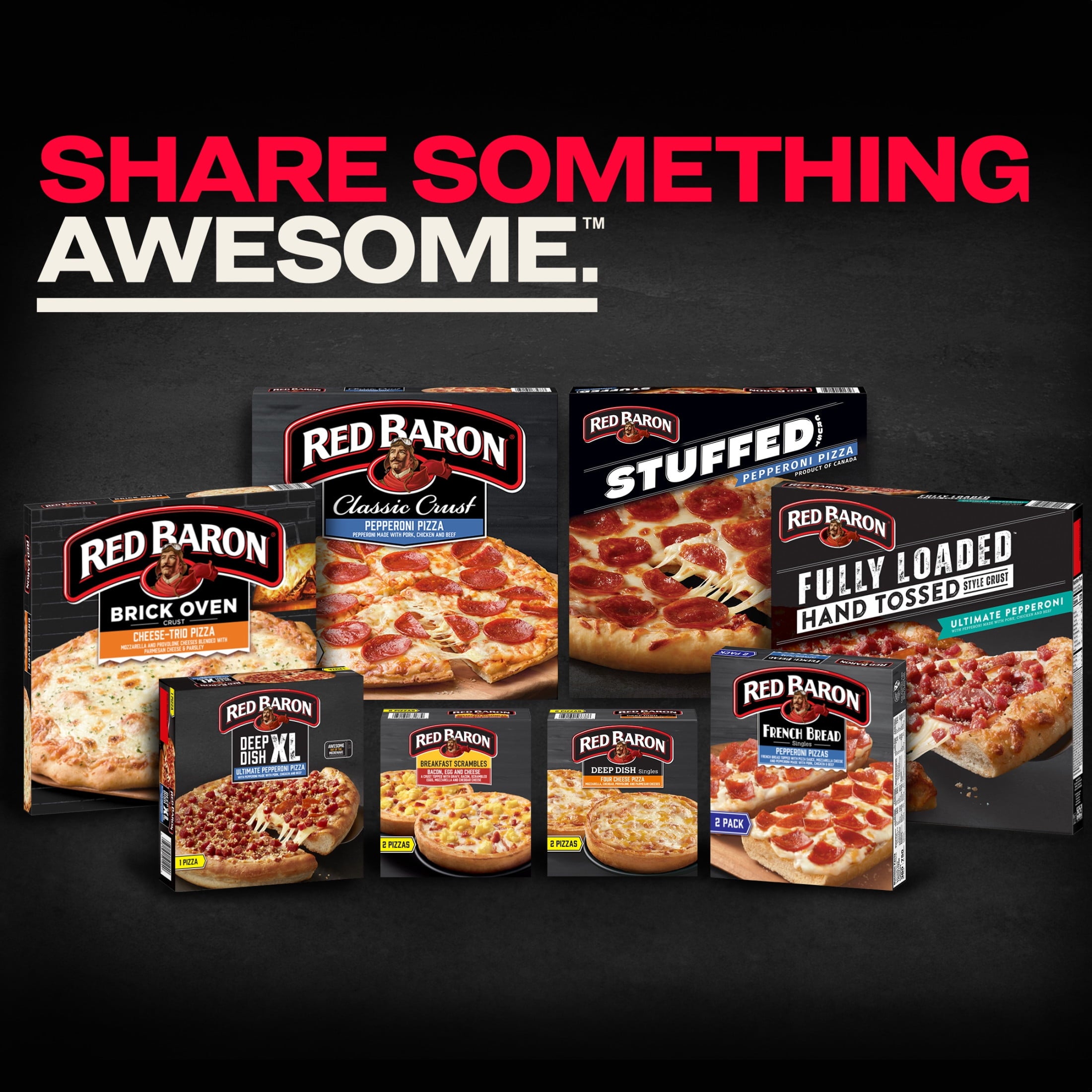 Red Baron Four Cheese Deep Dish Personal Frozen Pizza 11.2 Oz 2 Pack