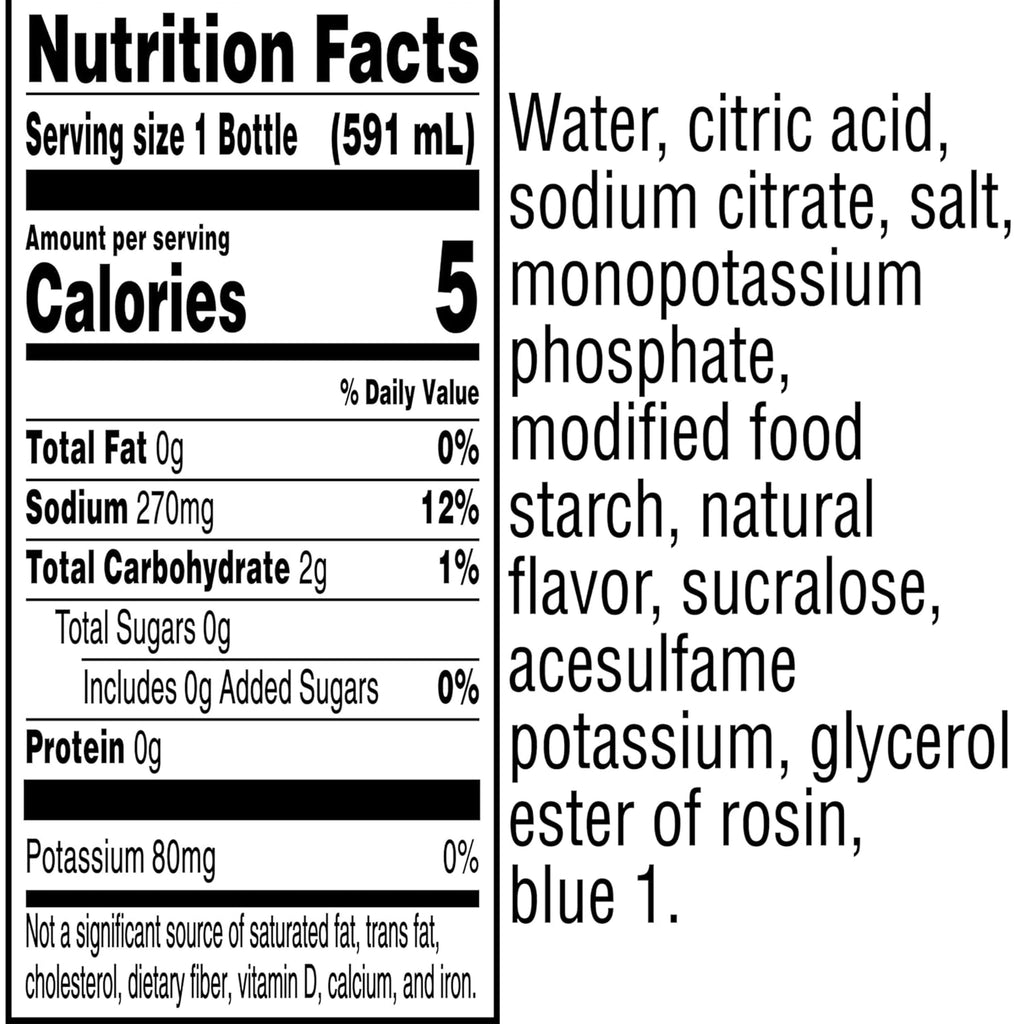 Gatorade Zero Sugar Thirst Quencher Glacier Freeze Sports Drink 20 fl oz 8 Count