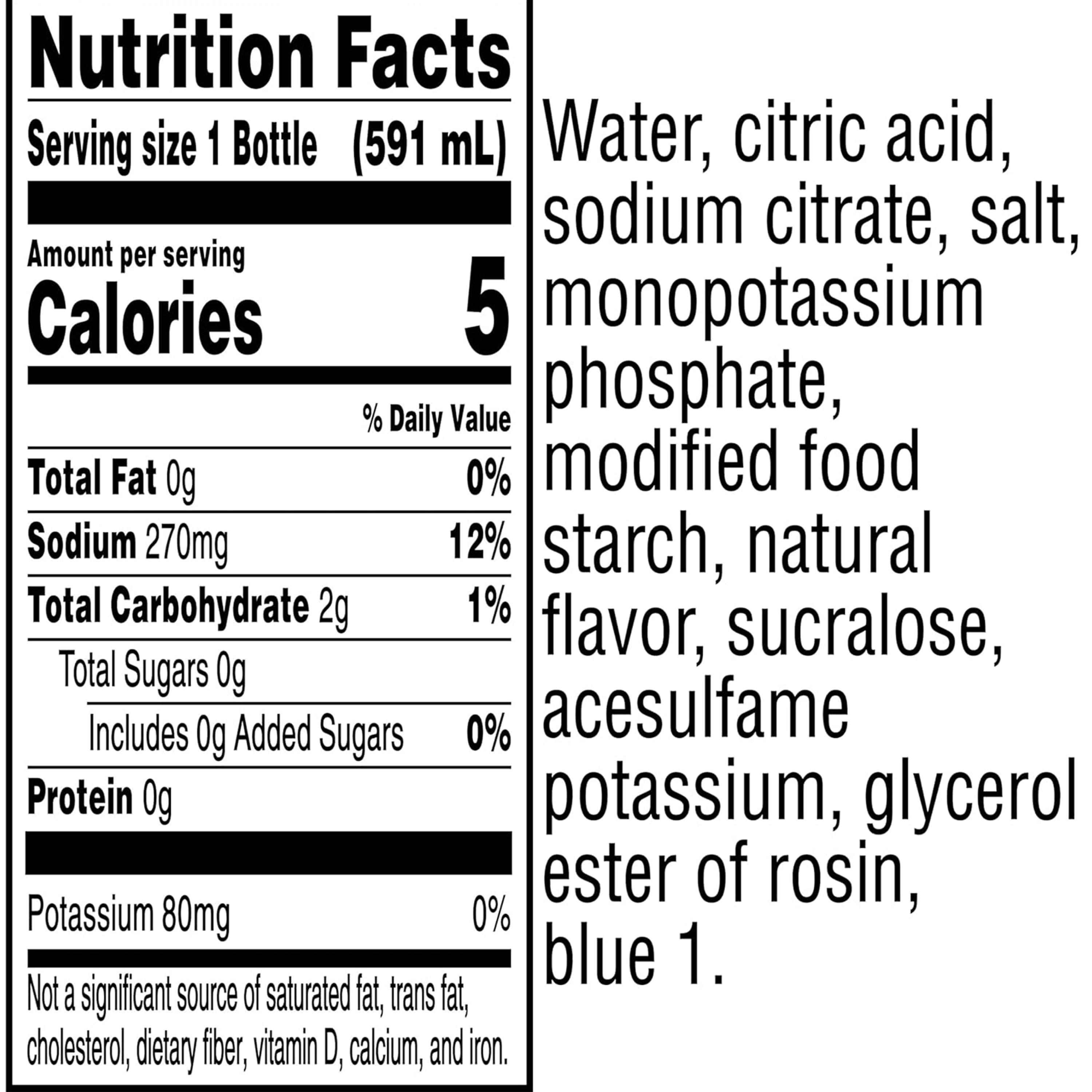Gatorade Zero Sugar Thirst Quencher Glacier Freeze Sports Drink 20 fl oz 8 Count