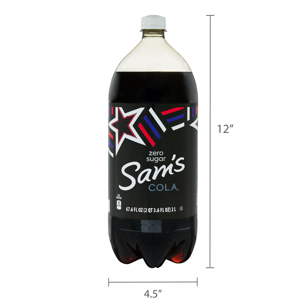 Sam's Choice Zero Sugar Cola Soda Pop Bottle 2 L