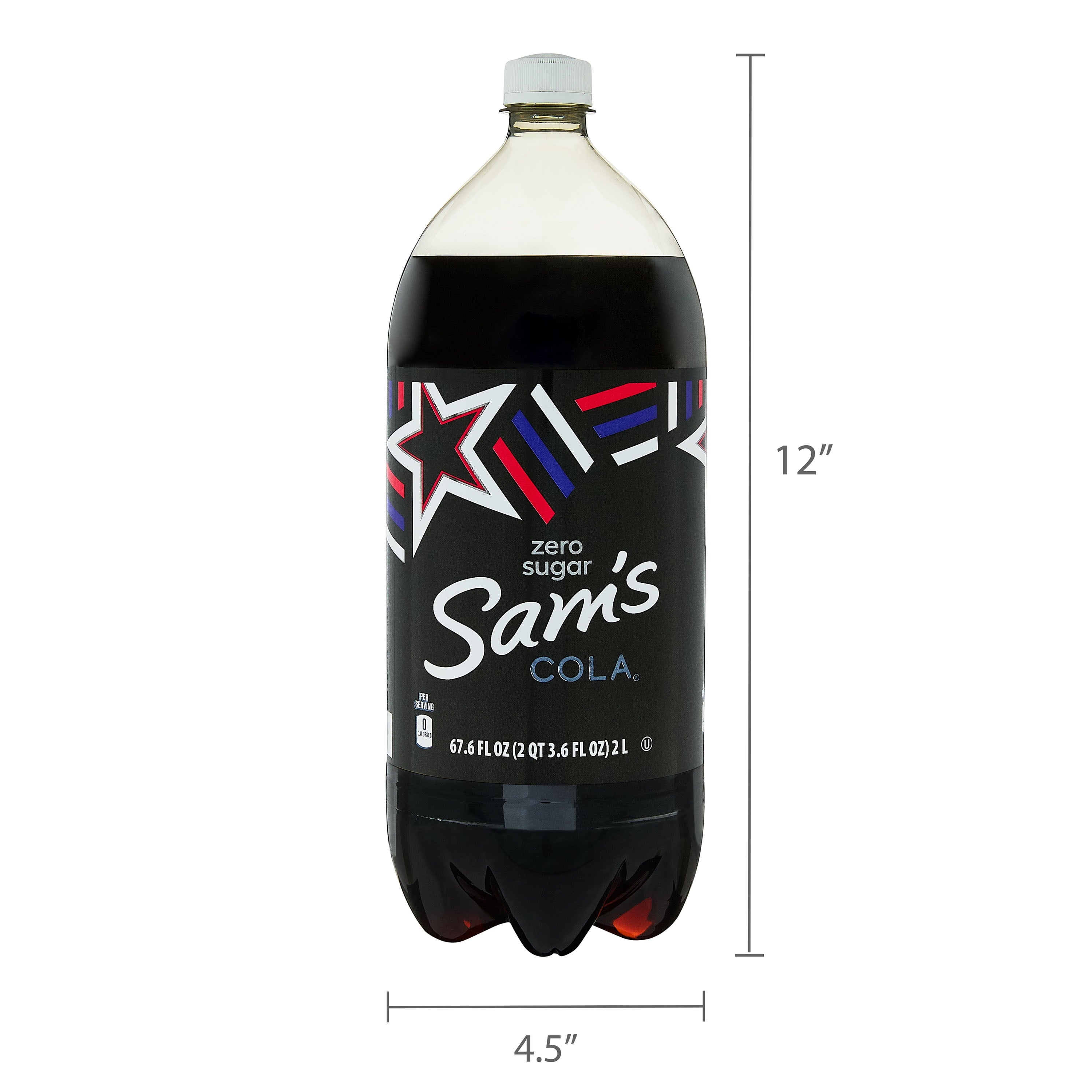 Sam's Choice Zero Sugar Cola Soda Pop Bottle 2 L
