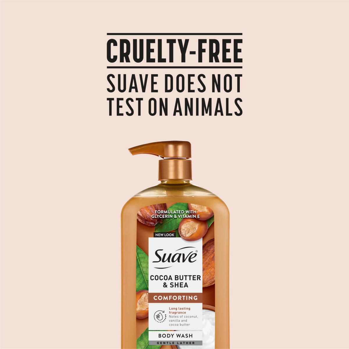 Suave Cocoa Butter & Shea Moisturizing Body Wash with Glycerin & Vitamin E 30 fl oz