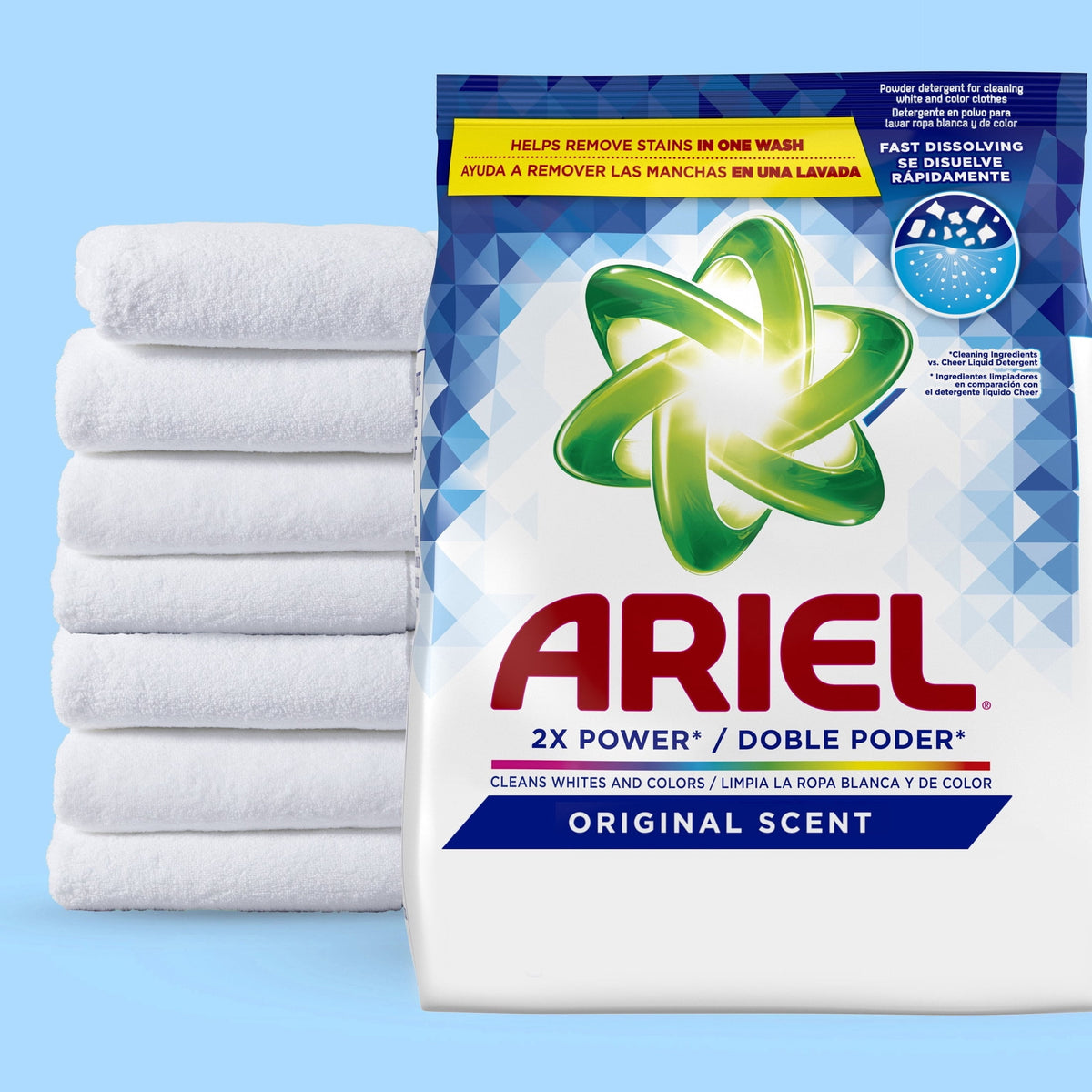 Ariel Powder Laundry Detergent Original Scent 70 oz 44 Loads