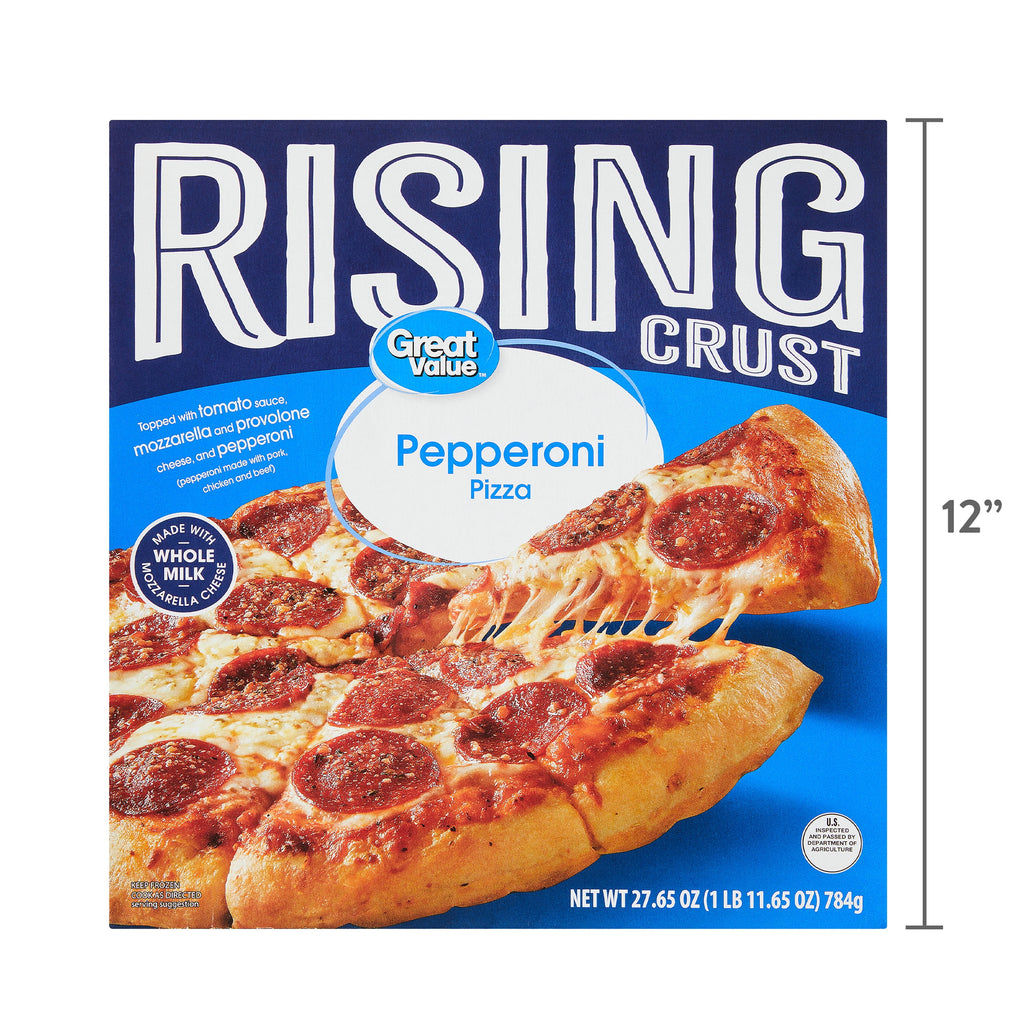 Great Value Rising Crust Pepperoni Frozen Pizza 27.65 Oz