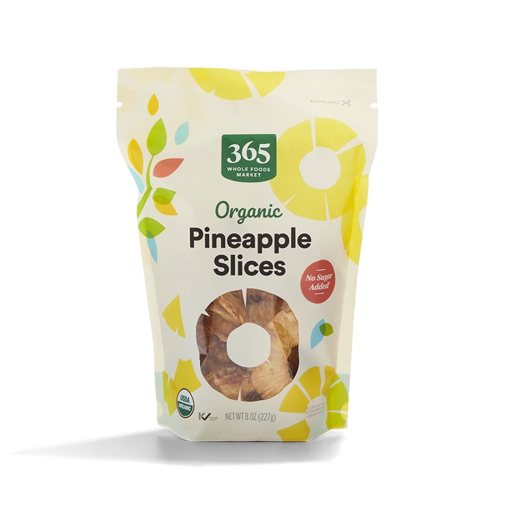 Organic Unsweetened Dried Pineapple 8 Oz 365 By Whole Foods Market