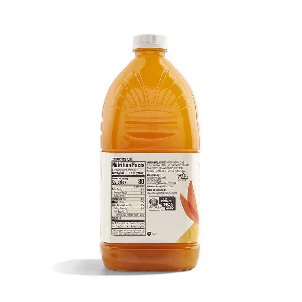 Organic Mango Lemonade 64 Fl Oz 365 By Whole Foods Market