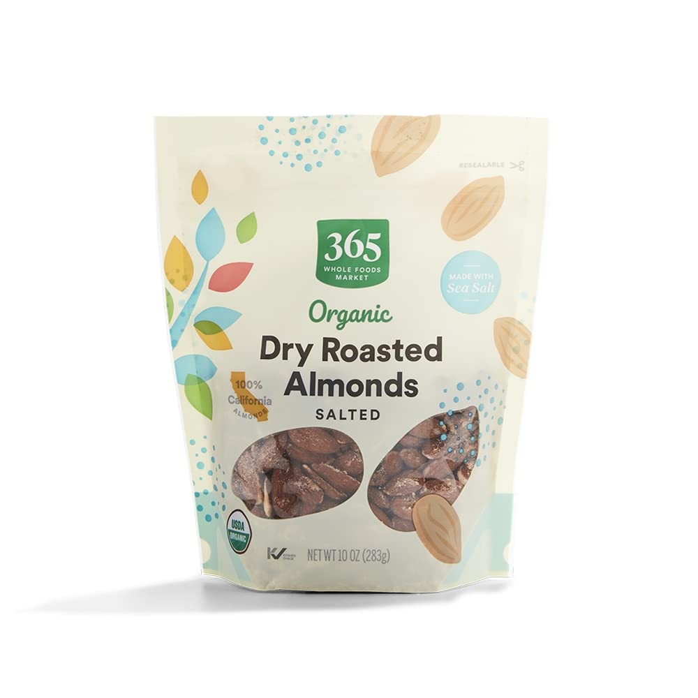 Organic Dry Roasted & Salted Almonds 10 Oz 365 By Whole Foods Market