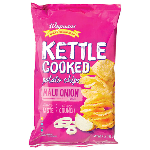 Wegmans Kettle Cooked Potato Chips Maui Onion Flavored 7 Oz