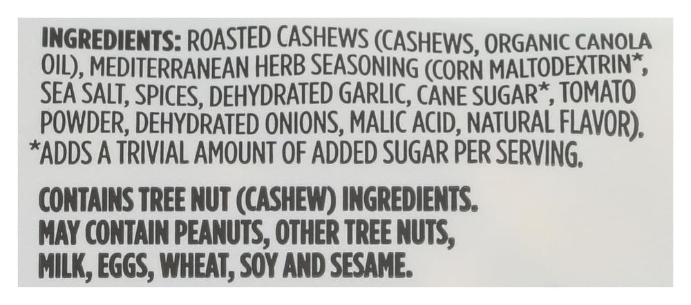 Mediterranean Herb Flavored Cashews 10 Oz 365 By Whole Foods Market