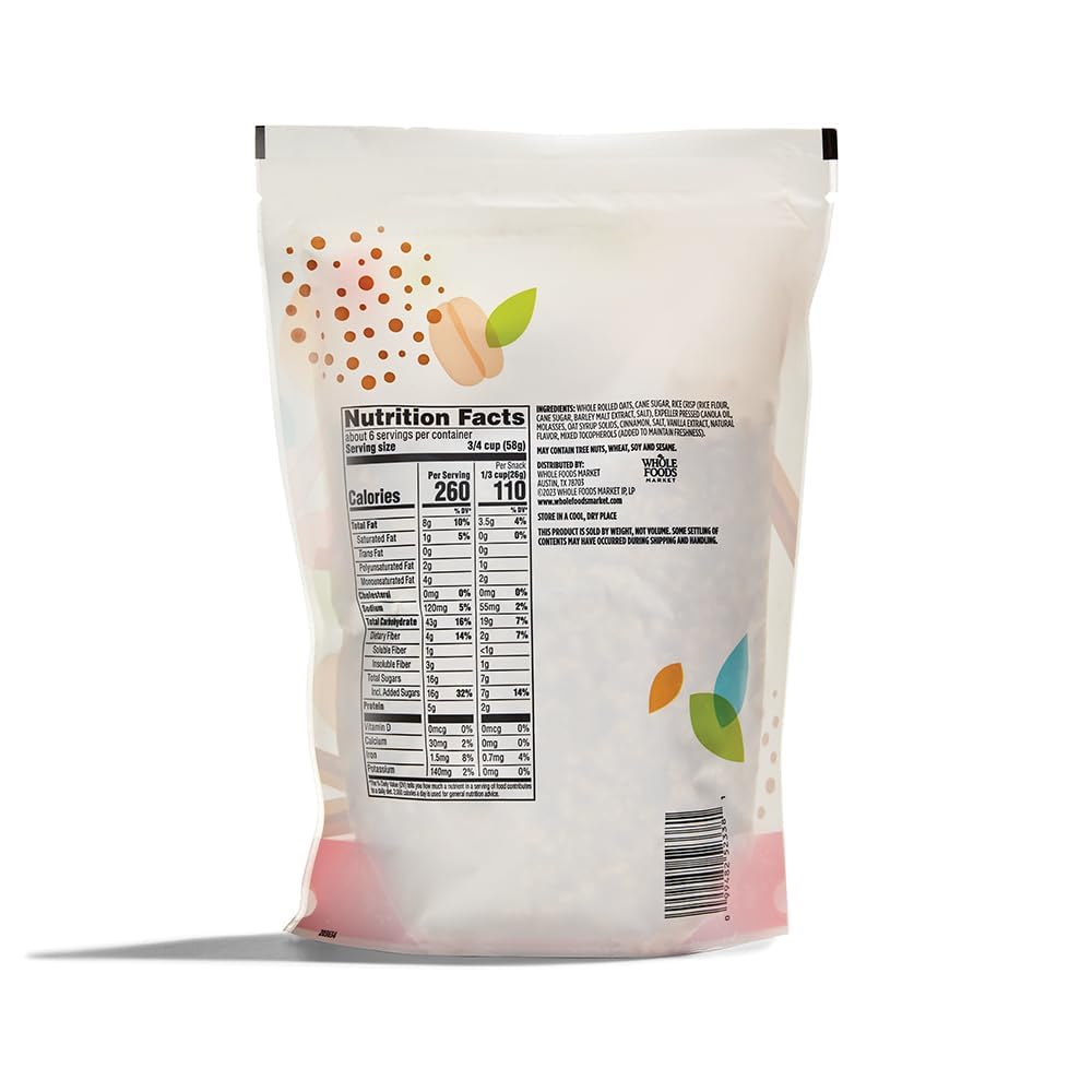 Cinnamon Granola 12 Oz 365 By Whole Foods Market