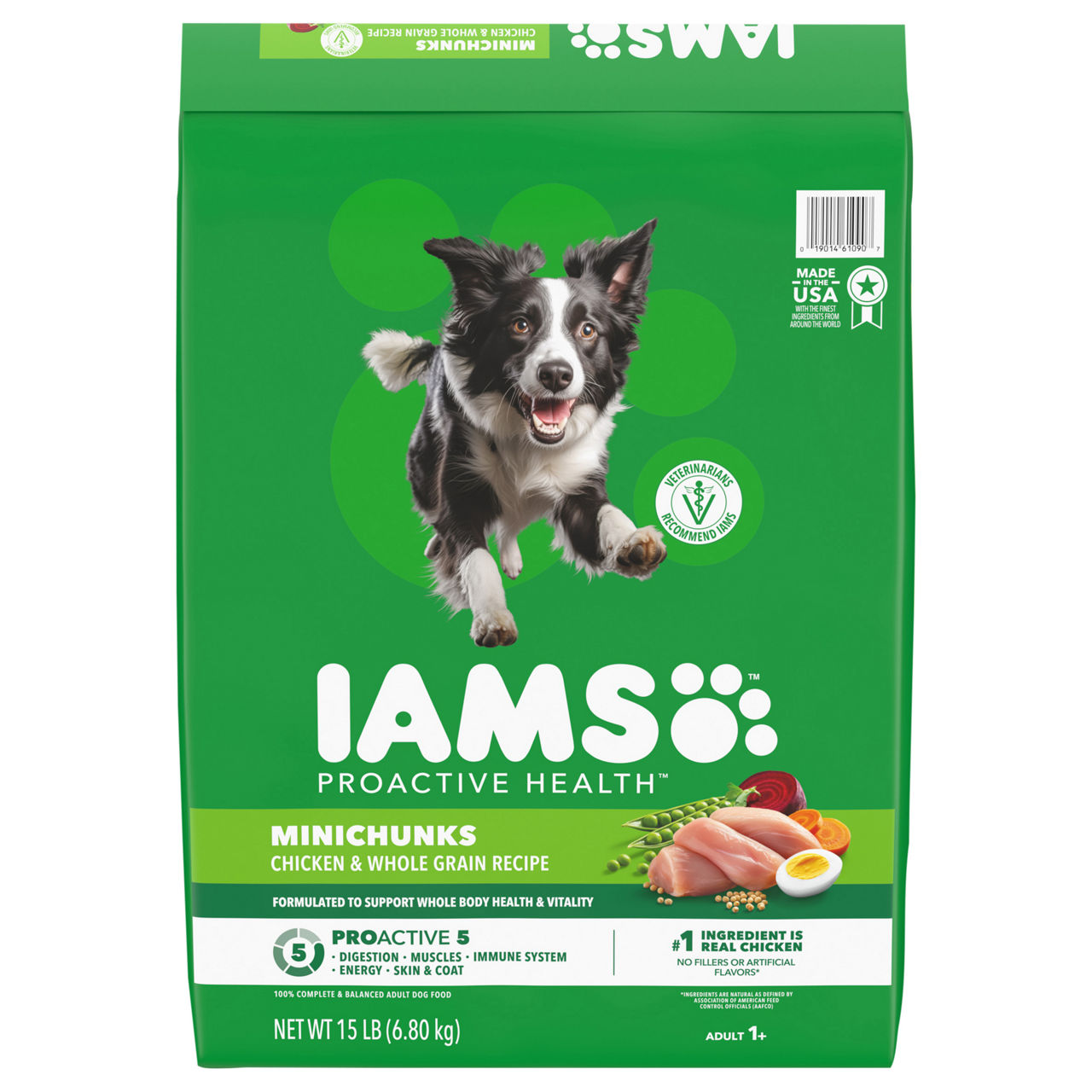 IAMS Proactive Health Adult Minichunks Chicken & Whole Grain Dog Food 15 lbs