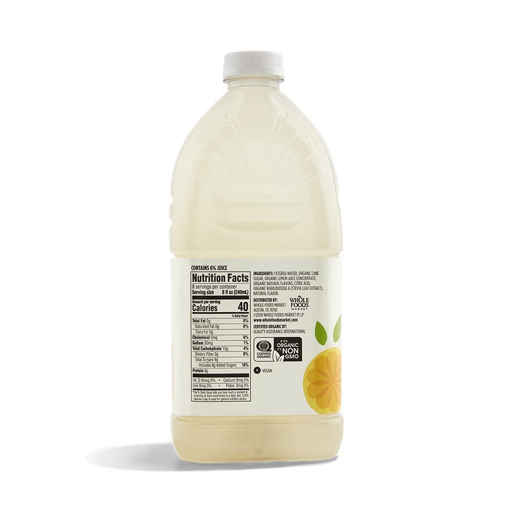 Organic Light Lemonade 64 Fl Oz 365 By Whole Foods Market