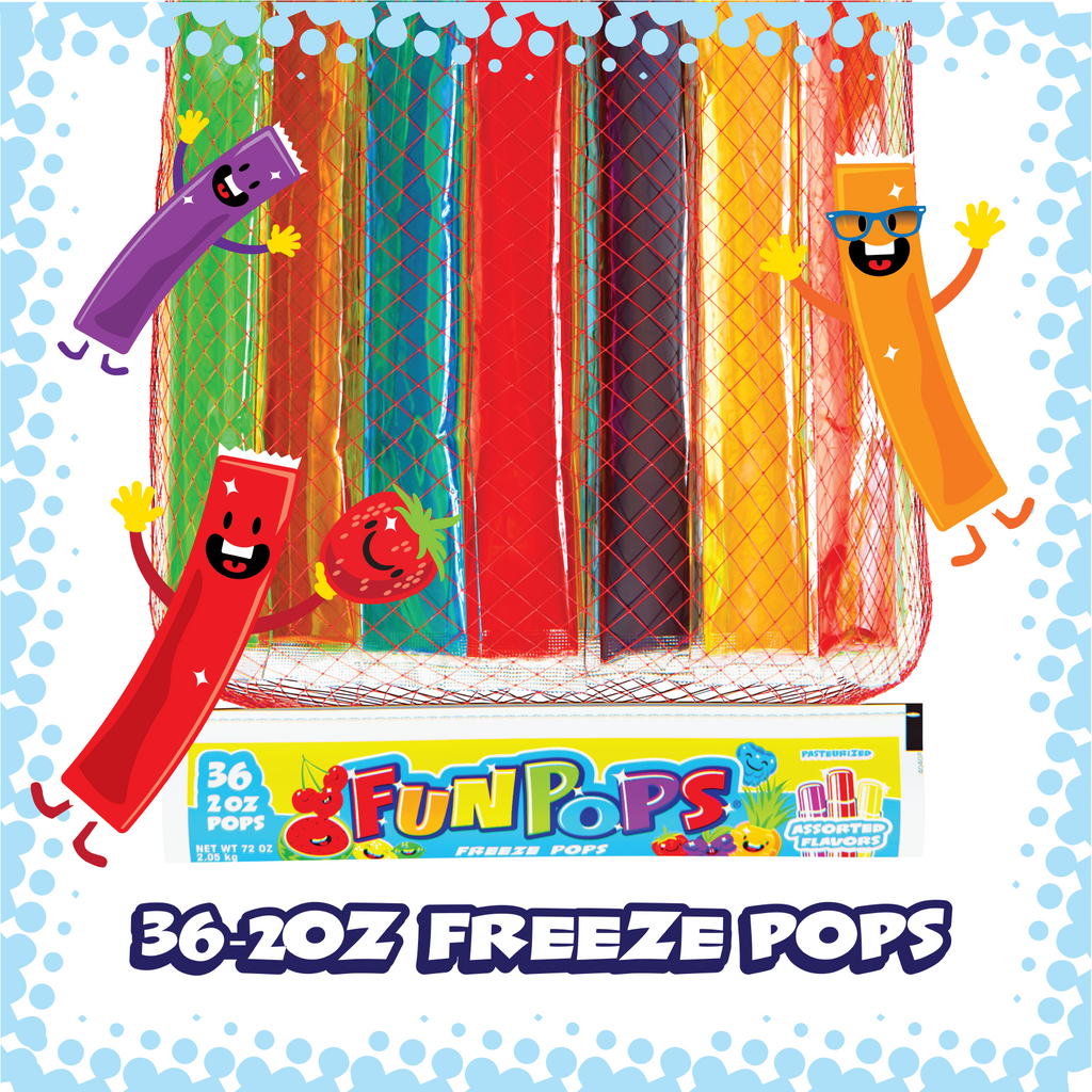 Fun Pops Freeze Pops Variety Pack 36 Count 72 Oz