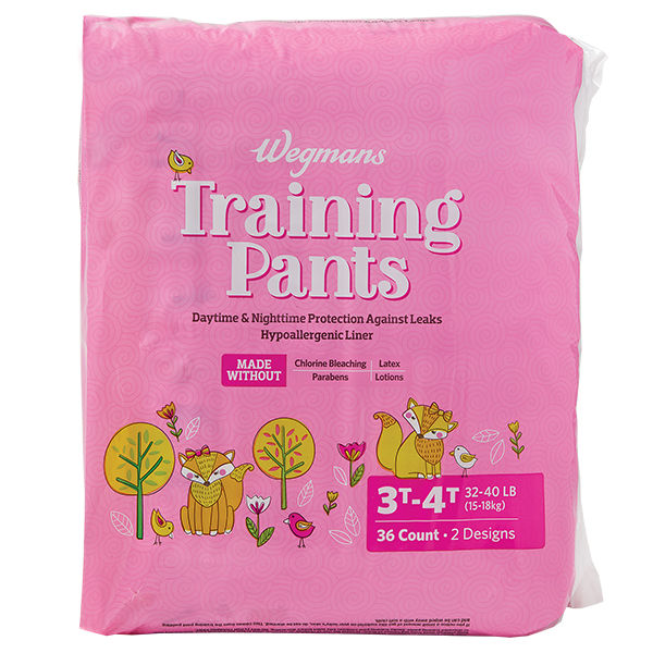 Wegmans Training Pants Girls 3T-4T 36 Ct