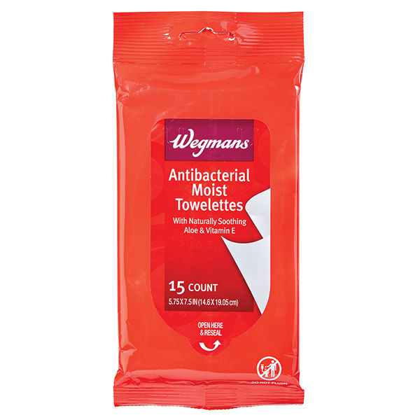 Wegmans Antibacterial Moist Towelettes 15 Ct Travel Pack