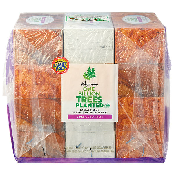 Wegmans Facial Tissues 12 Pack 1440 Count Family Pack